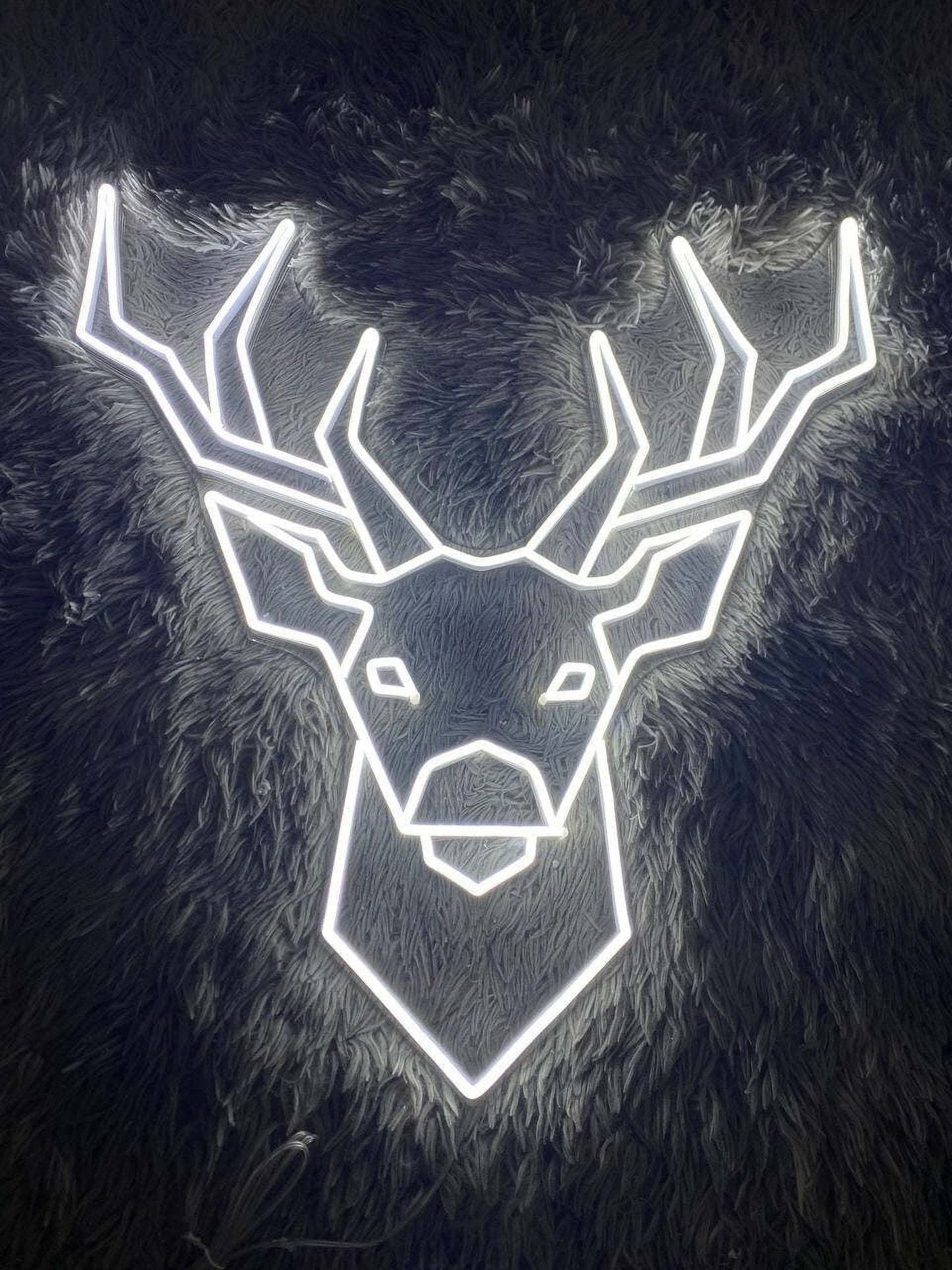 Reindeer Neon Sign, Christmas Animal Wall Art LED Decor