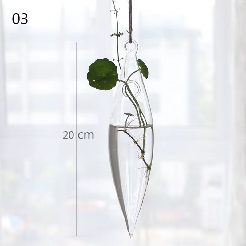 Home Planters Clear Glass Flower Plant Stand Hanging Vase Ball Terrarium Container for Garden and Home Decor