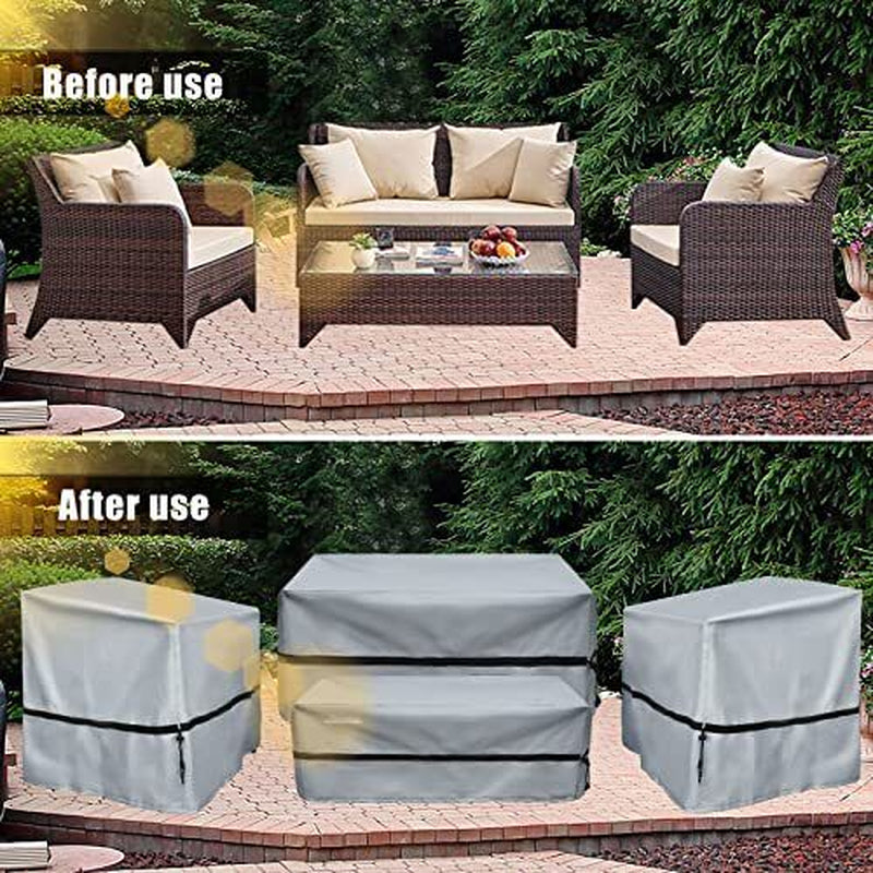 Octbird Outdoor Furniture Covers Waterproof, 4-Piece Patio Furniture Covers