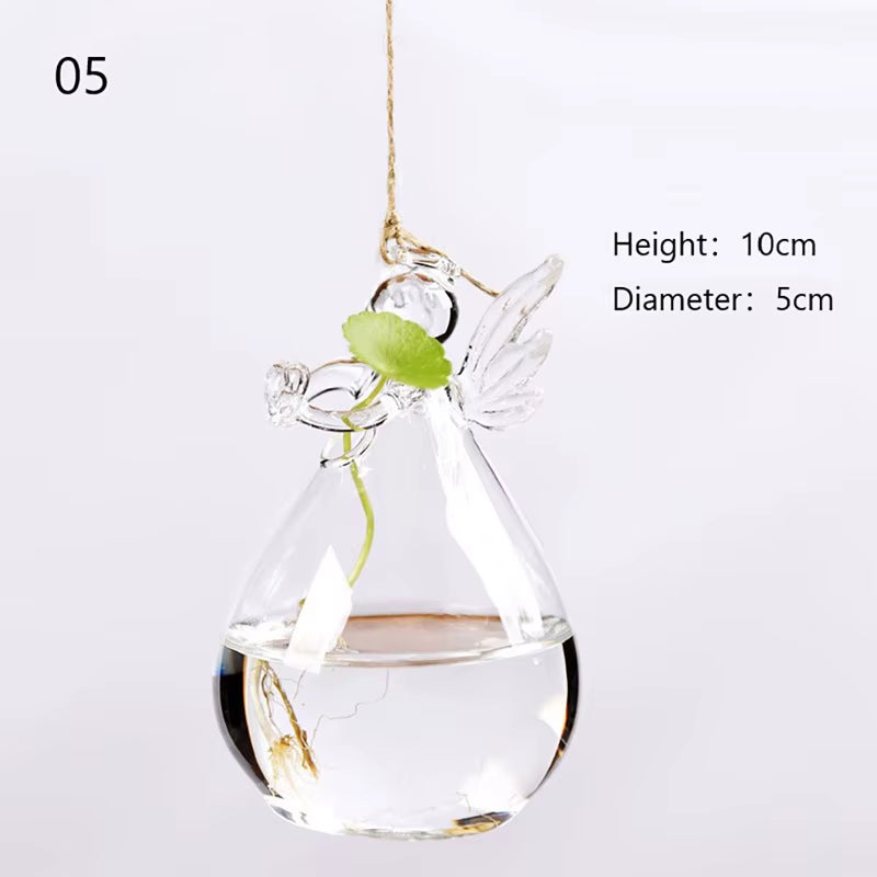 Home Planters Clear Glass Flower Plant Stand Hanging Vase Ball Terrarium Container for Garden and Home Decor