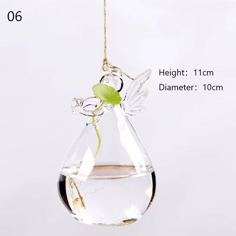 Home Planters Clear Glass Flower Plant Stand Hanging Vase Ball Terrarium Container for Garden and Home Decor