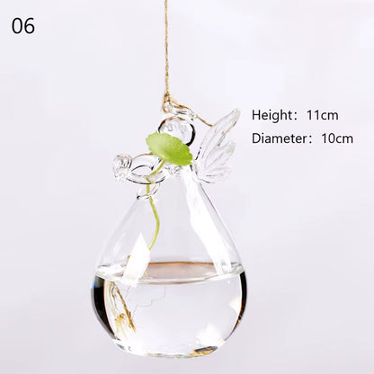 Home Planters Clear Glass Flower Plant Stand Hanging Vase Ball Terrarium Container for Garden and Home Decor