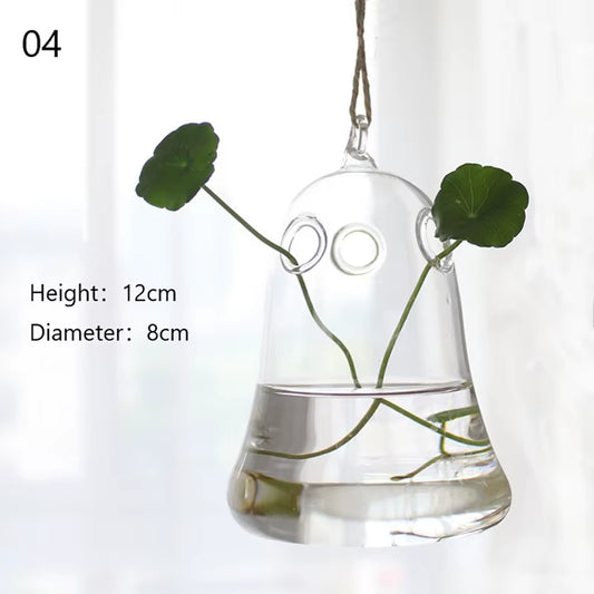 Home Planters Clear Glass Flower Plant Stand Hanging Vase Ball Terrarium Container for Garden and Home Decor