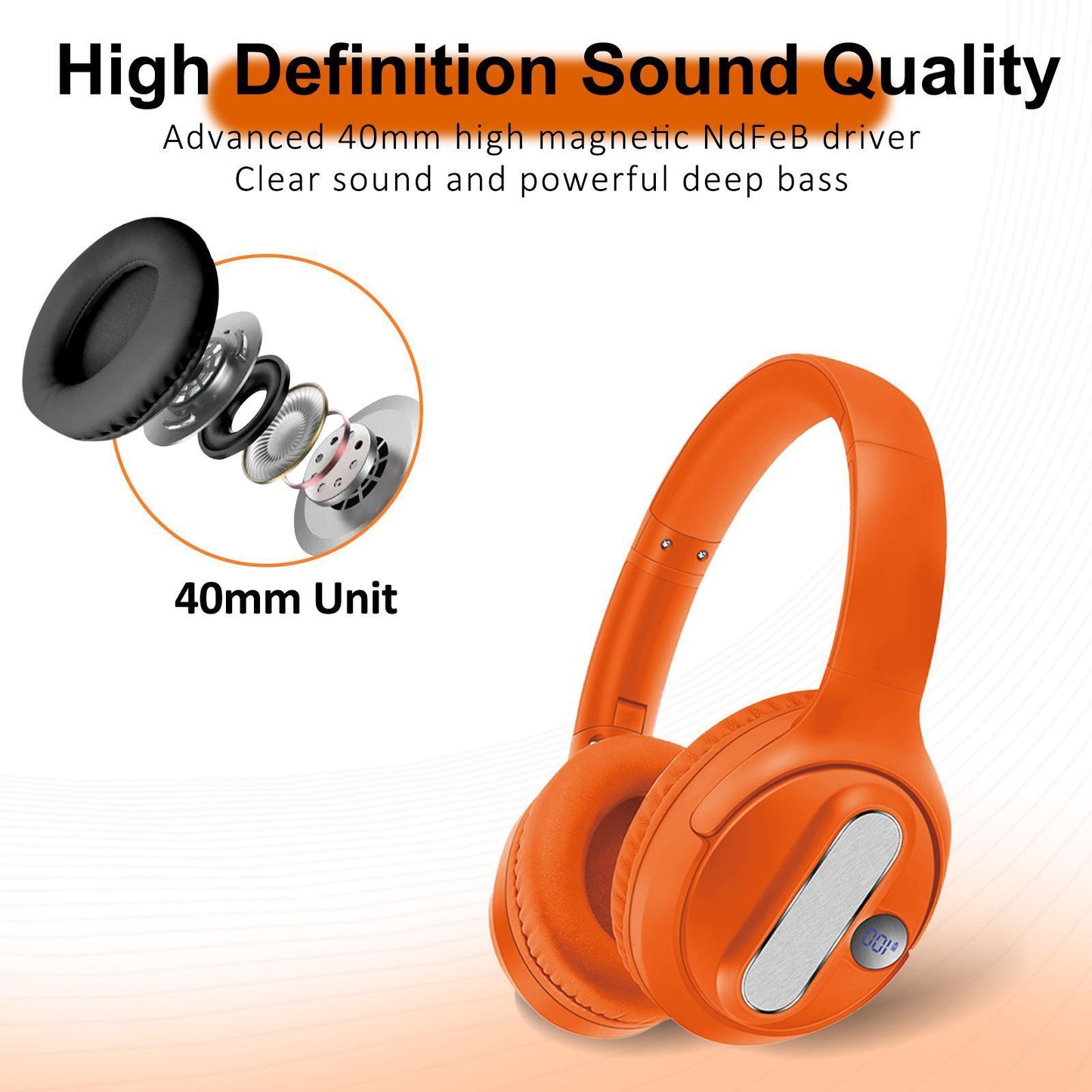 Wearable Long Endurance Foldable Wireless Bluetooth Earphones