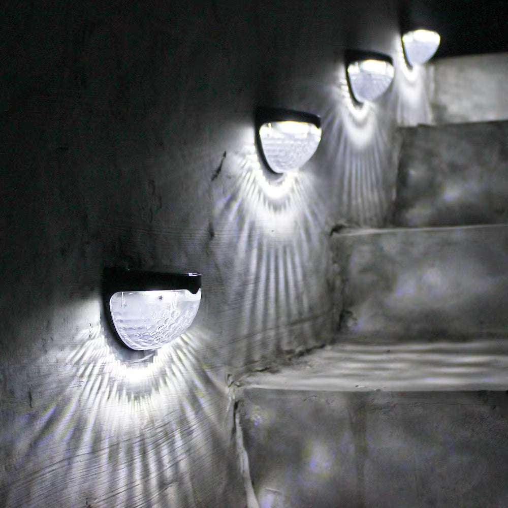 4/8 PCS LED Solar Light Outdoor Garden Lights Decoration Deck Light Wall Sconce Fence Lamp Garden Lighting Outdoor Solar Lights
