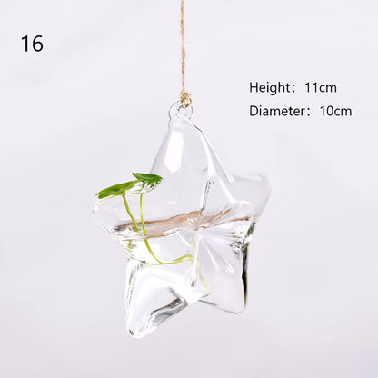 Home Planters Clear Glass Flower Plant Stand Hanging Vase Ball Terrarium Container for Garden and Home Decor