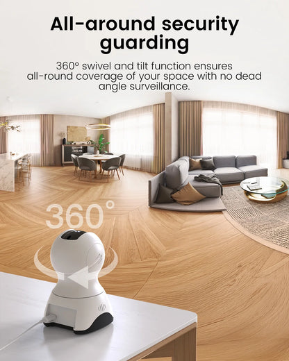 2.5K Indoor Camera, 5G/2.4G Wifi Cameras for Home Security, 360° Pan/Tilt Pet Camera for Dog/Cat, Baby Monitor, Phone App, Motion Tracking & Alerts, Night Vision, Two-Way Audio, Support Alexa