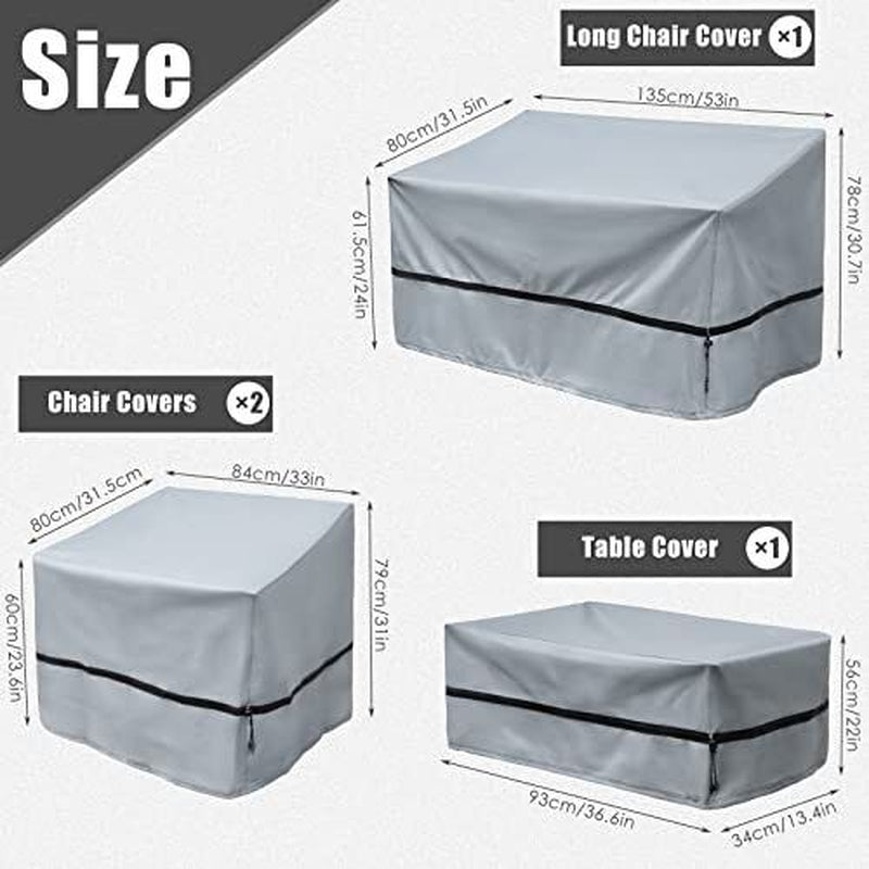 Octbird Outdoor Furniture Covers Waterproof, 4-Piece Patio Furniture Covers
