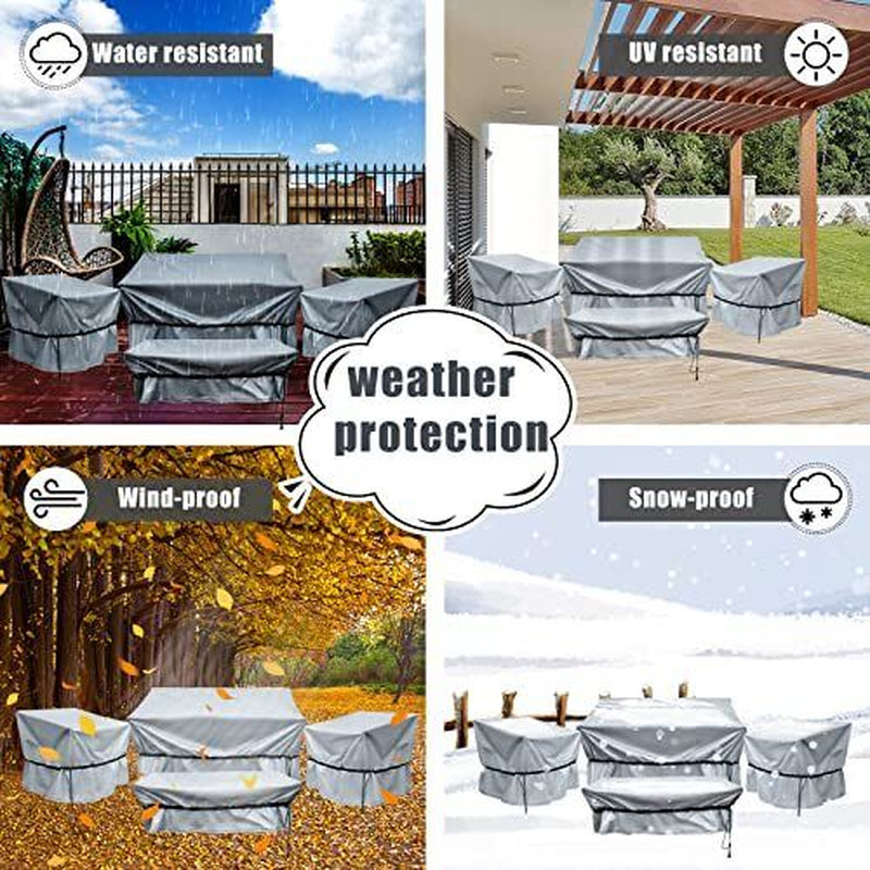 Octbird Outdoor Furniture Covers Waterproof, 4-Piece Patio Furniture Covers