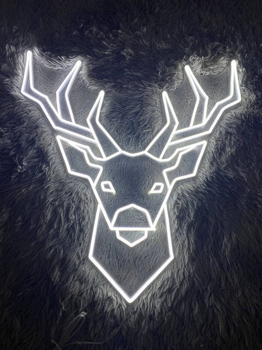 Reindeer Neon Sign, Christmas Animal Wall Art LED Decor
