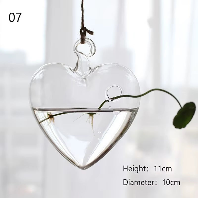 Home Planters Clear Glass Flower Plant Stand Hanging Vase Ball Terrarium Container for Garden and Home Decor