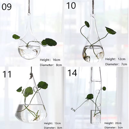 Home Planters Clear Glass Flower Plant Stand Hanging Vase Ball Terrarium Container for Garden and Home Decor