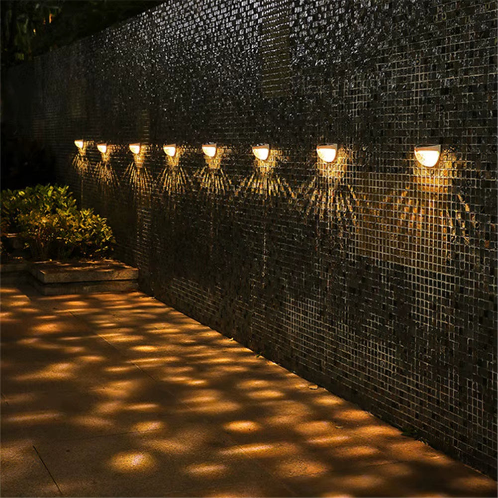 4/8 PCS LED Solar Light Outdoor Garden Lights Decoration Deck Light Wall Sconce Fence Lamp Garden Lighting Outdoor Solar Lights