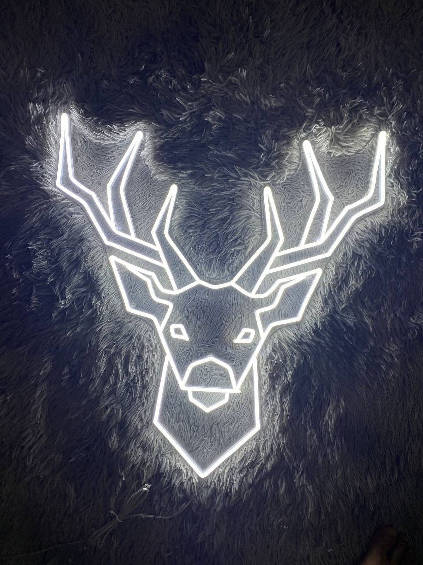 Reindeer Neon Sign, Christmas Animal Wall Art LED Decor