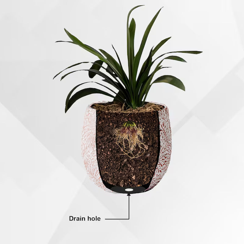 3 -Pack round 17.72-Inches W Large Off-White Cement Contemporary/Modern Indoor/Outdoor Planter with Drainage Holes